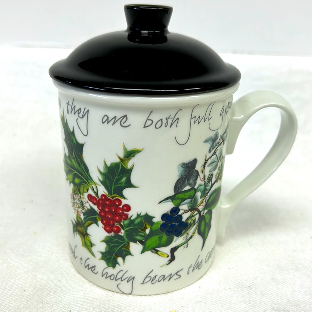 Vintage 1995 Portmeirion “The Holly&The Ivy breakfast mug with lid